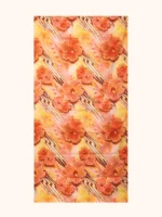 TELO MARE ME FUI IN MICROFIBRA DIMENSIONI 90X180 CON STAMPA BASE ARANCIO