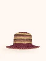 CAPPELLO IN RAFIA ME FUI DELLA COLLEZIONE ESTATE 2026 NEI COLORI MARRONE, BORDEAUX E NATURALE