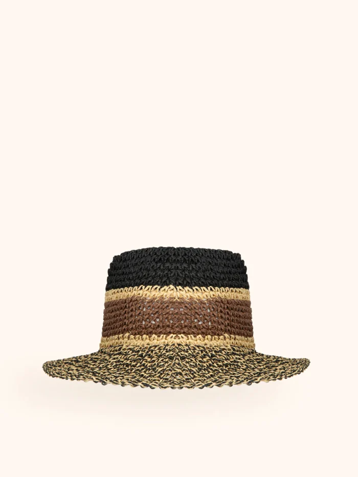 CAPPELLO IN RAFIA ME FUI DELLA COLLEZIONE ESTATE 2026 NEI COLORI MARRONE, NERO E NATURALE
