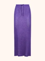 GONNA LUNGA DONNA ME FUI DELLA COLLEZIONE ESTATE 2026. TESSUTO TRAFORATO NEL COLORE VIOLA