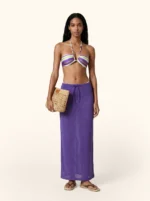 GONNA LUNGA ME FUI TRAFORATA COLOR VIOLA - immagine 2