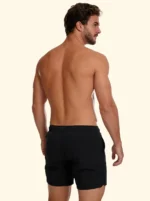 COSTUME UOMO EFFEK A PANTALONCINO TINTA UNITA NERO - immagine 2