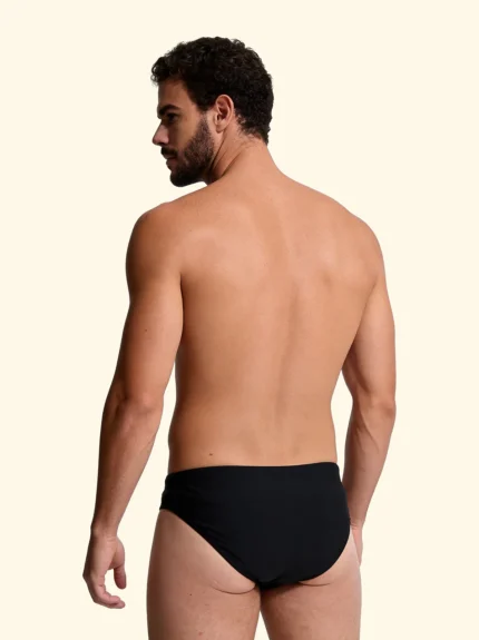 COSTUME UOMO EFFEK DELLA STAGIONE ESTATE 2026. SLIP A TINTA UNITA COLOR NERO