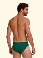 COSTUME UOMO EFFEK A SLIP TINTA UNITA VERDE SCURO - immagine 2