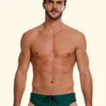 COSTUME UOMO EFFEK DELLA STAGIONE ESTATE - SLIP A TINTA UNITA VERDE SCURO