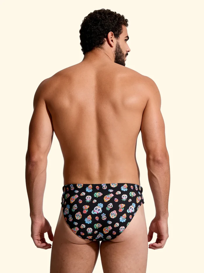 COSTUME UOMO EFFEK SLIP FANTASIA TESCHI COLORATI BASE NERA - immagine 2