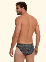 COSTUME UOMO EFFEK SLIP FANTASIA TRIBALE BEIGE SU BASE NERA - immagine 2