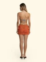 GONNA COPRICOSTUME EFFEK TRAFORATA CON COULISSE ARANCIO - immagine 3