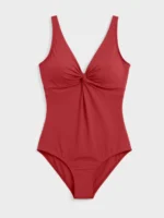 COSTUME DONNA GISELA INTERO MODELLANTE SENZA FERRETTO CON NODO CENTRALE COLOR TERRACOTTA - immagine 5