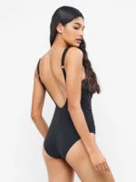 COSTUME DONNA GISELA INTERO NERO PLUS SIZE SENZA FERRETTO CON NODO/INCROCIO DAVANTI - immagine 4