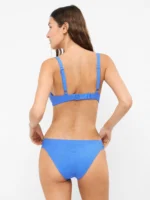 COSTUME DONNA GISELA A BALCONCINO CON FERRETTO PREFORMATO E SLIP REGOLARE COLOR TURCHESE NIDO D'APE - immagine 3