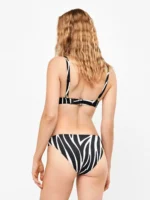 COSTUME DONNA GISELA TRIANGOLO NON IMBOTTITO CON FERRETTO, SLIP REGOLARE FANTASIA ZEBRATA - immagine 4