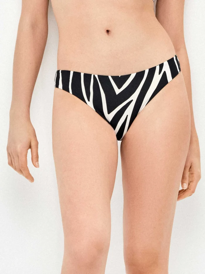 COSTUME DONNA GISELA TRIANGOLO NON IMBOTTITO CON FERRETTO, SLIP REGOLARE FANTASIA ZEBRATA - immagine 5