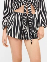 SHORT DONNA GISELA IN VISCOSA FANTASIA ZEBRATA - immagine 2