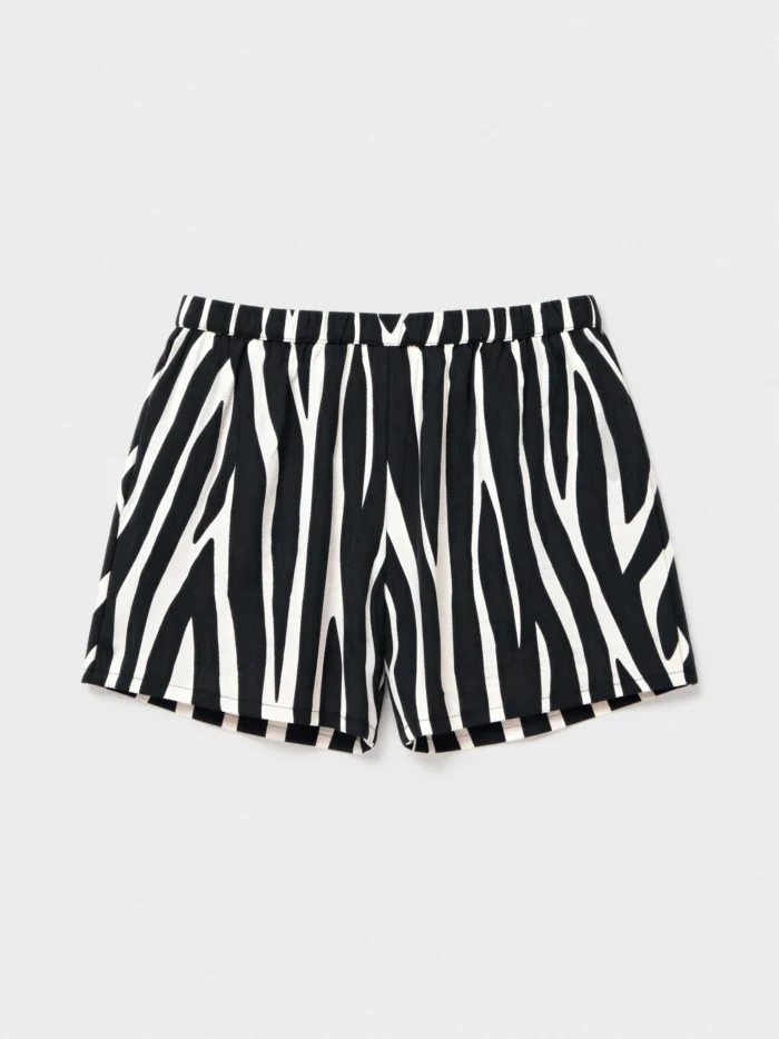 SHORT DONNA GISELA IN VISCOSA FANTASIA ZEBRATA - immagine 4