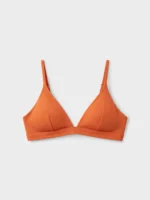 COSTUME DONNA GISELA A TOP E SLIP REGOLARE TESSUTO PIQUET ARANCIO CON LUREX ORO - immagine 7