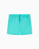COSTUME UOMO EMPORIO ARMANI A PANTALONCINO DELLA STAGIONE ESTATE 2026. CLASSICO MODELLO TINTA UNITA NEL COLOR VERDE ACQUA
