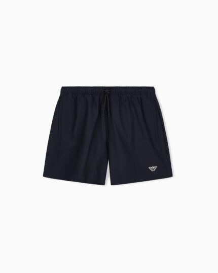 COSTUME UOMO EMPORIO ARMANI A PANTALONCINO DELLA STAGIONE ESTATE 2026. CLASSICO MODELLO TINTA UNITA NEL COLOR NERO
