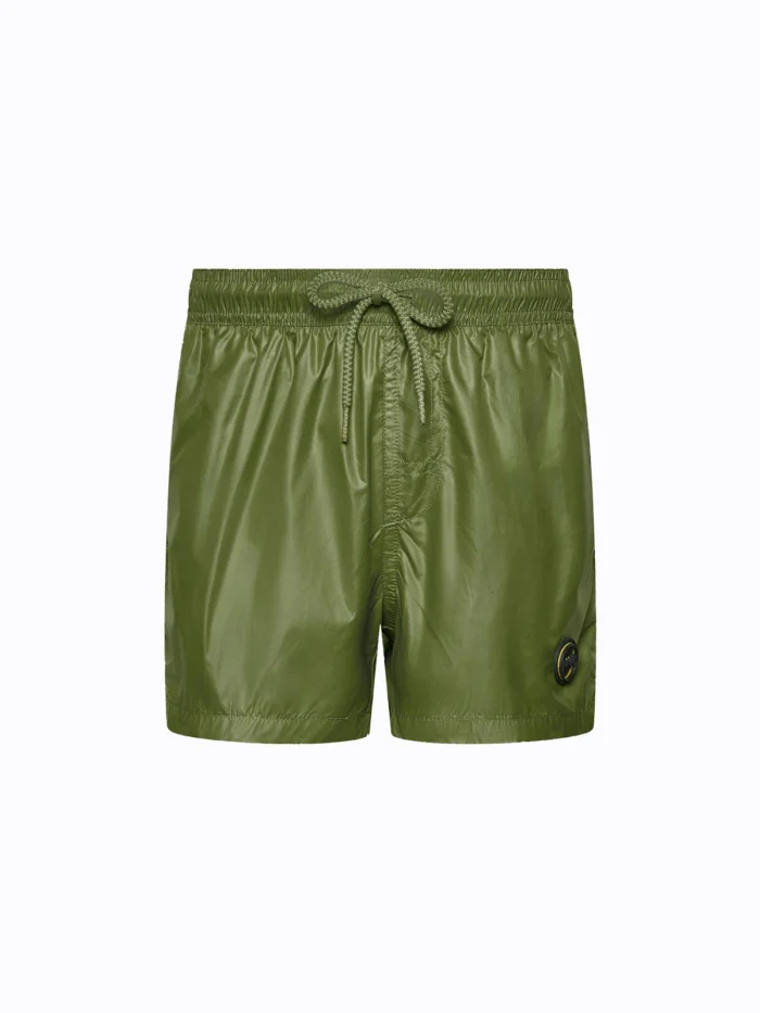 COSTUME BIMBO EFFEK A PANTALONCINO DELLA STAGIONE ESTATE 2026. TINTA UNITA NEL COLOR VERDE MILITARE