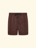 COSTUME UOMO EFFEK A PANTALONCINO TINTA UNITA LUCIDO COLOR MARRONE - immagine 3