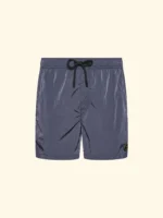 COSTUME UOMO EFFEK A PANTALONCINO TINTA UNITA LUCIDO NEL COLORE BLU - immagine 3