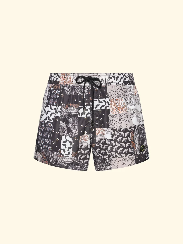 COSTUME UOMO EFFEK FANTALONCINO FANTASIA PAISLEY NERO, GRIGIO E BIANCO - immagine 3