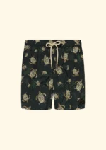 COSTUME UOMO EFFEK A PANTALONCINO BASE VERDE SCURA CON TARTARUGHE - immagine 2
