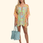 COPRICOSTUME DONNA EFFEK DELLA STAGIONE ESTATE 2026. FANTASIA DAI COLORI FLUO CON COULISSE IN VITA