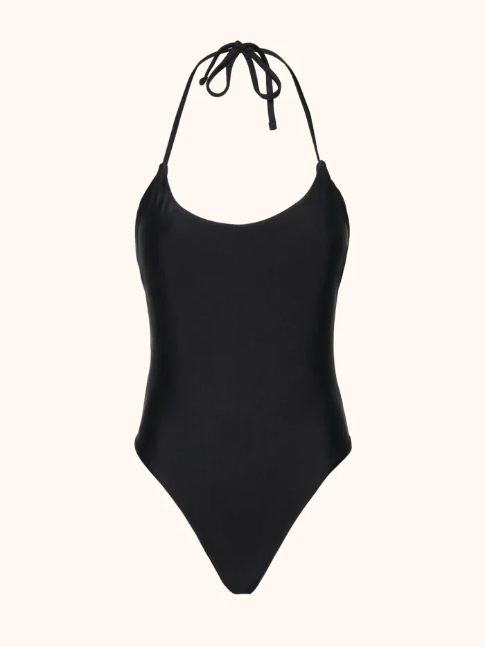 COSTUME DONNA ME FUI INTERO SEMPLICE TINTA UNITA NERO - immagine 3
