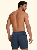 COSTUME UOMO EFFEK A PANTALONCINO TINTA UNITA LUCIDO NEL COLORE BLU - immagine 2
