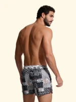 COSTUME UOMO EFFEK FANTALONCINO FANTASIA PAISLEY NERO, GRIGIO E BIANCO - immagine 2