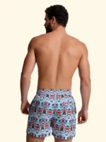 COSTUME UOMO EFFEK PANTALONCINO FANTASIA TURCHESE, PANNA NERA E COCCIO - immagine 2