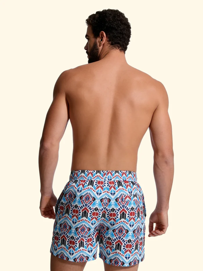 COSTUME UOMO EFFEK PANTALONCINO FANTASIA TURCHESE, PANNA NERA E COCCIO - immagine 2