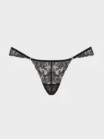 COMPLETO INTIMO DONNA GISELA BUSTIER NON IMBOTTITO E BRASILIANA PIZZO E TULLE NERO - immagine 7