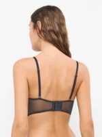 COMPLETO INTIMO DONNA GISELA BUSTIER NON IMBOTTITO E BRASILIANA PIZZO E TULLE NERO - immagine 4