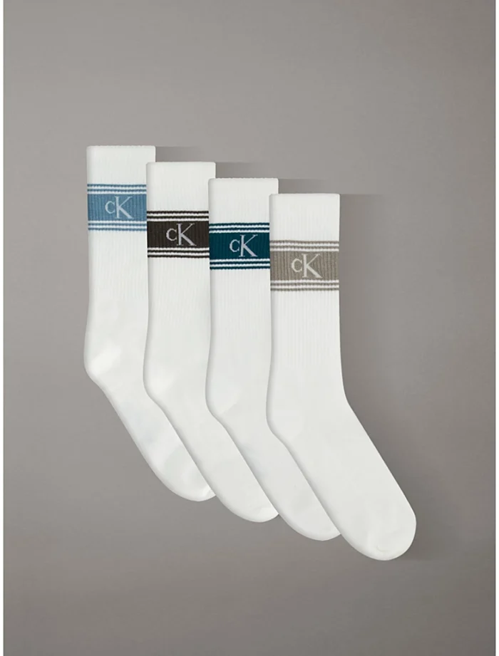 CALZINI UOMO CALVIN KLEIN IN SPUGNA LEGGERA CONFEZIONE IN LATTA DA 4 MULTICOLOR - immagine 2