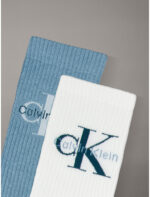CALZINI UOMO CALVIN KLEIN IN SPUGNA LEGGERA CONFEZIONE DI LATTA DA 4 MULTICOLORS CLASSICO LOGO - immagine 3