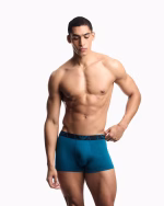 3 PACK BOXER UOMO EMPORIO ARMANI IN COTONE OTTANI, GRIGIO E NERO CON ELASTICO "EVA" - immagine 2