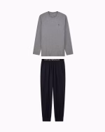 PIGIAMA UOMO EMPORIO ARMANI IN COTONE MAGLIA GRIGIA E PANTALONE BLU - immagine 3