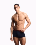 3 BOXER UOMO EMPORIO ARMANI IN COTONE CON LOGO NUOCO ROSSA, BLU E BIANCA - immagine 2
