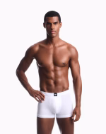 3 BOXER UOMO EMPORIO ARMANI IN COTONE CON LOGO NUOVO BIANCO, BLU E NERO - immagine 2