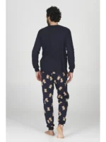 PIGIAMA UOMO HAPPY PEOPLE BLU "UN ABBRACCIO NON HA BISOGNO DI PAROLE" - immagine 3
