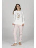 PIGIAMA DONNA HAPPY PEOPLE IN CALDO COTONE INVERNO 2026 FACCIO SCORTA DI SORRISI