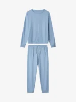 PIGIAMA DONNA GISELA MAGLIA E PANTALONE AZZURRO IN LEGGERO CORAL - immagine 6