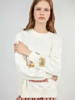 PIGIAMA DONNA GISELA IN COTONE MAGLIA BIANCA SNOOPY CON PANTALONE A RIGHE - immagine 5