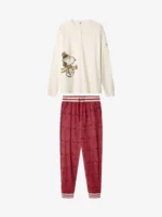 PIGIAMA UOMO GISELA IN COTONE SNOOPY CON PANTALONE STAMPATO COLOR BORGOGNA - immagine 7