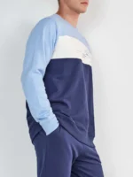 PIGIAMA UOMO GISELA IN COTONE SNOOPY MAGLIA AZZURRA, BLU E BIANCA E PANTALONE BLU - immagine 3