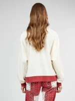 PIGIAMA DONNA GISELA SNOOPY MAGLIA BIANCA E ROSSA PANTALONE ROSSO "PATCHWORK" PAISLEY - immagine 5