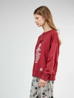 PIGIAMA DONNA GISELA TWEETY IN COTONE MAGLIA ROSSA E PANTALONE GRIGIO - immagine 5
