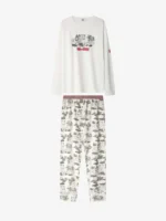 PIGIAMA UOMO GISELA IN COTONE TOM & JERRY MAGLIA BIANCA E PANTALONE GRIGIO STAMPATO - immagine 5